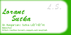 lorant sutka business card